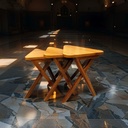 GUERIDON TRIANGULAIRE (JEU DE TROIS)MEGALUX