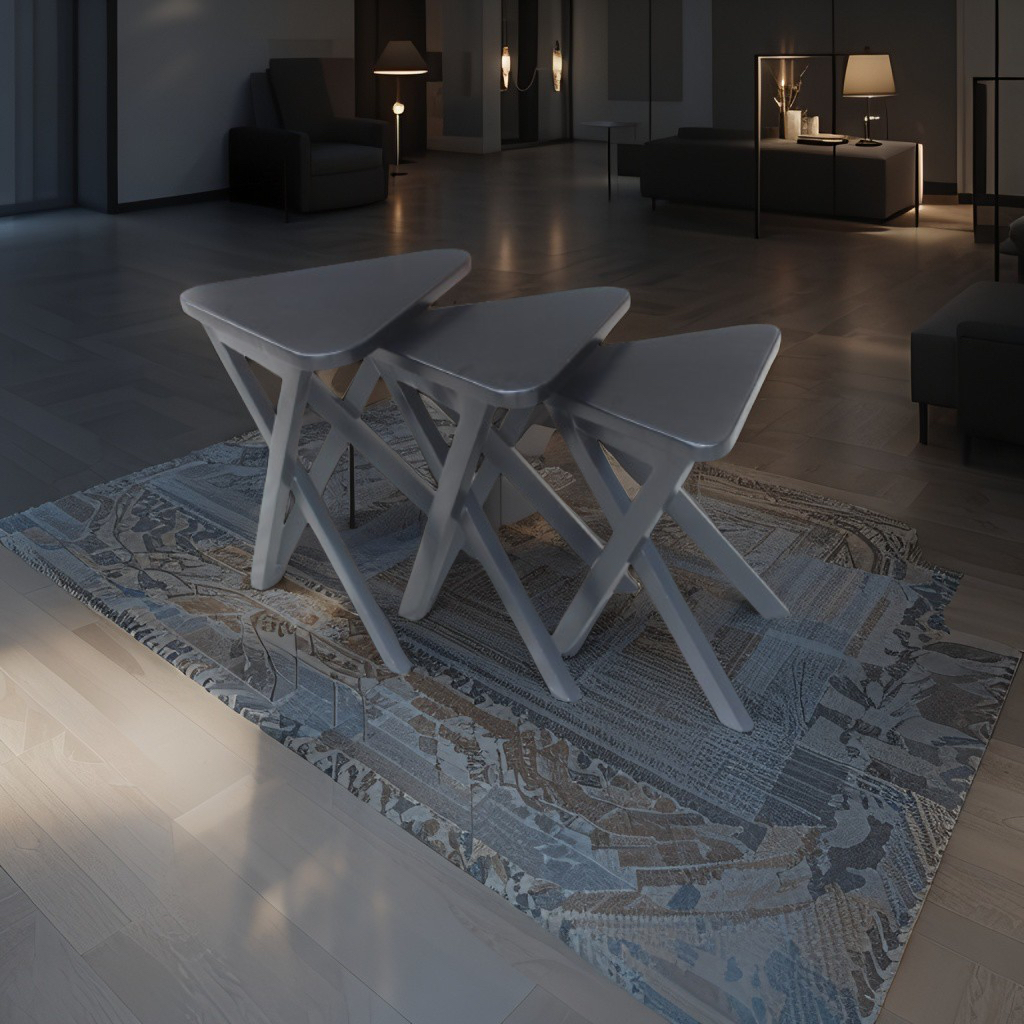 GUERIDON TRIANGULAIRE (JEU DE TROIS)MEGALUX