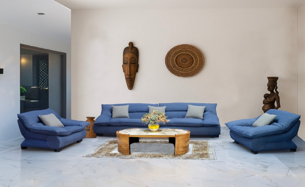 CANAPES LENA EN TOILE 1+1+4places