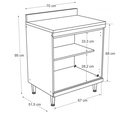 Meuble De Cuisine Armoire Paillasse 2 Battants MC-5122