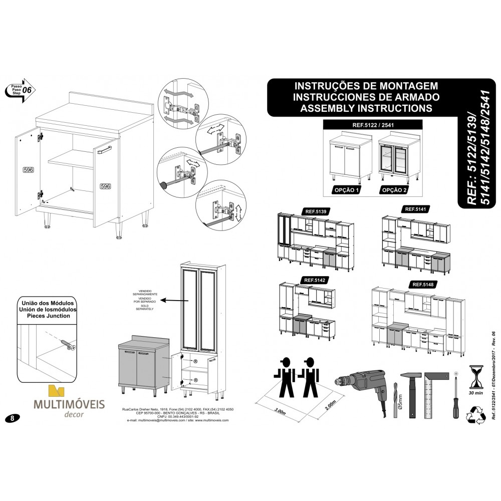 Meuble De Cuisine Armoire Paillasse 2 Battants MC-5122