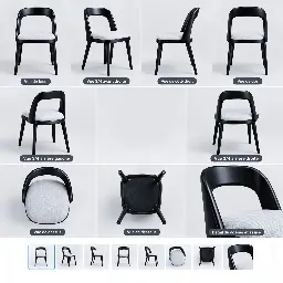 DAMAS HARDWOOD DINING CHAIR CSM-DAMAS/BD