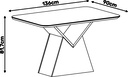 Table Salle à Manger Argo Blanche 1360x900mm TSM-18749-196