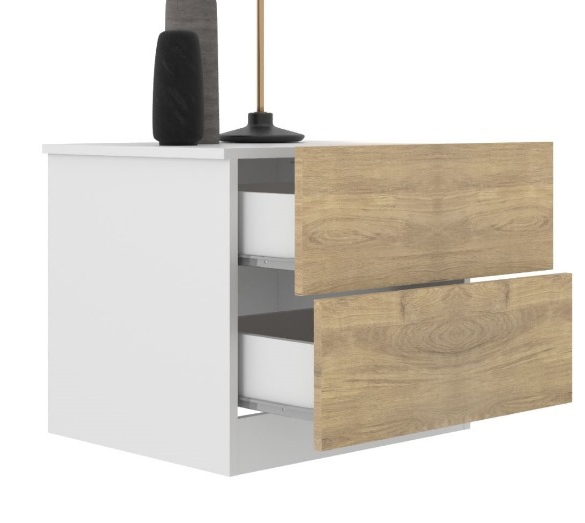 PREMIUM WHITE BED STORAGE BOX COF-3770
