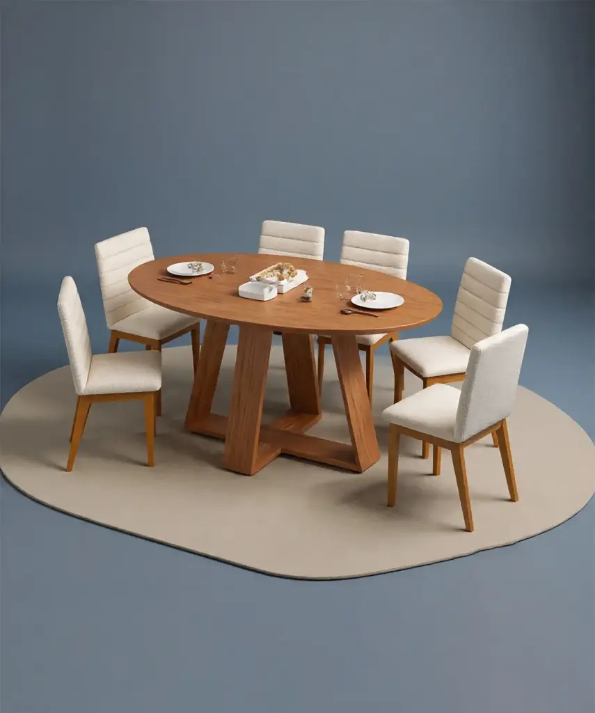 TABLE SALLE A MANGER CELESTE OVALE 1830X1000X25MM
