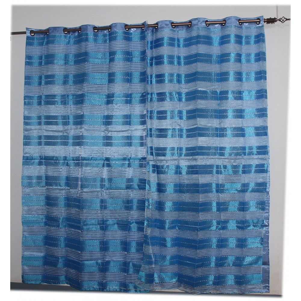 Rideau Voilé De Couleur Bleue (La Piece) RA-2015
