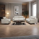 [S-Claudia/6P] salon claudia 6 places (Marron clair)