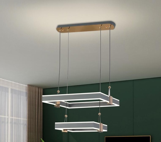 [LAMP-17381/40+60] Chandelier Led Carré 40+60MM