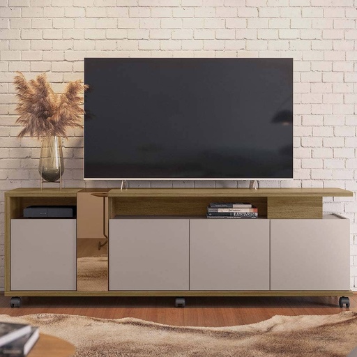 [MT-85302] MEUBLE TELE CRISTAL HONEY/CACAO MT-85302
