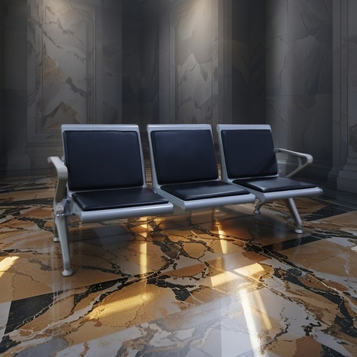 [CV-G03] BANC D'ATTENTE 3 PLACES AVEC MOUSSE CV-G03