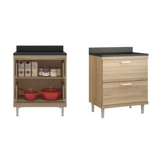 [MC-5123] Meuble De Cuisine Armoire Paillasse 2 Tiroirs MC-5123