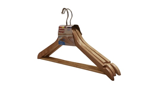 [CINB-3P] CINTRE EN BOIS JEU DE 3Pieces  CINB-3P