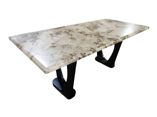 [TSM-85185M] TABLE SALLE A MANGER COTONOU EFFET MARBRE TSM-COT85185M