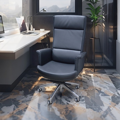 [FP-6012A] FAUTEUIL PRESIDENT NOIR FP-6012A