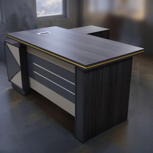 [TB-K909/1.6] TABLE DE BUREAU AVEC RETOUR TB-909/1.6