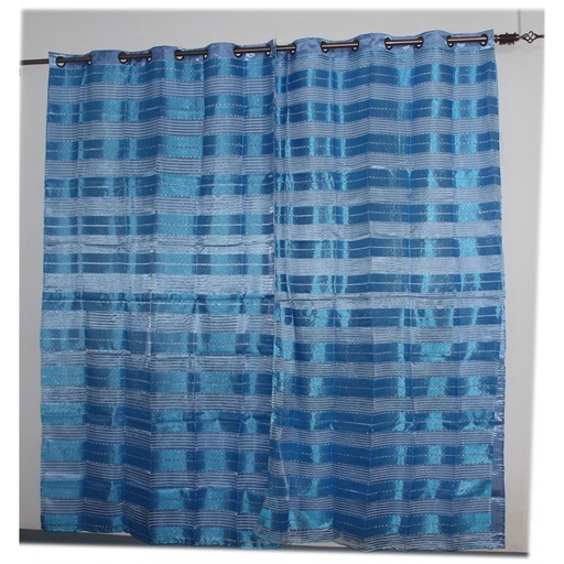 [RA-2015N] Rideau Voilé De Couleur Bleue (La Piece) RA-2015