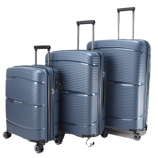 PIERRE CARDIN SUITCASE, NAVY BLUE SET OF 3 VAL-PC86302B
