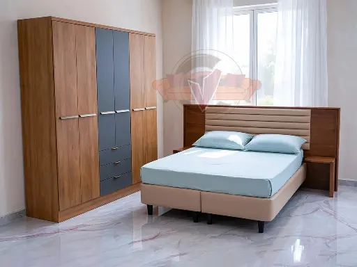 Bed Base Set + Head Board MATEO + Mattress TL-MATHEO.