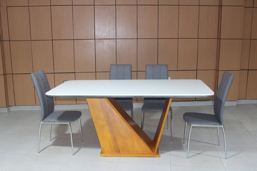 [TSM-19917M+ 6 CSM-SKY622-7M] Ensemble Salle a Manger Table +6 chaises CSM-SKY622-7M