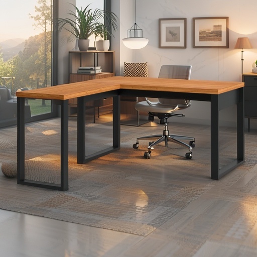 [TB-F22] Table de Bureau 135x158cm+Retour TB-F22