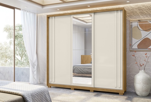 [P-985032.7] PENDERIE SAN MARINO WHITE +MIRROIR P-985032.7 (La Couleure blanche)